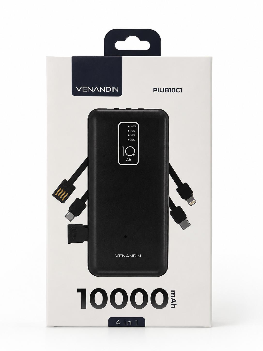 VENANDİN POWERBANK 10000MAH 4 İN 1